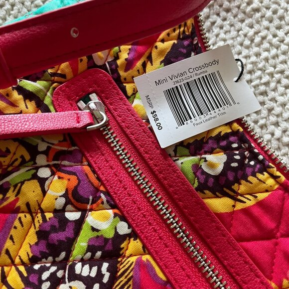 VERA Bradley Mini Vivian Crossbody Rumba Quilted Bag - Picture 2 of 12